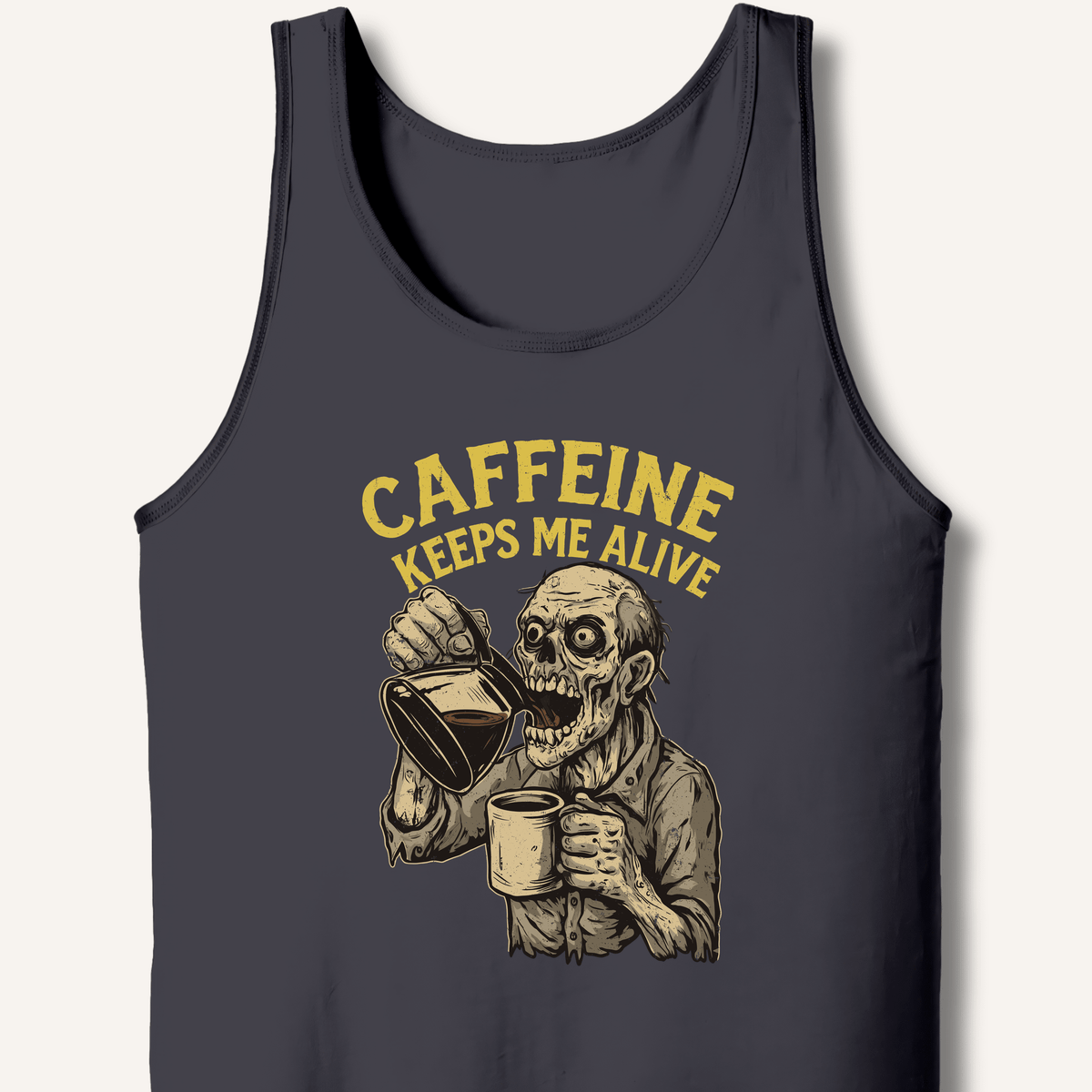 Caffeine Keeps Me Alive Tank - Sip & Shirt