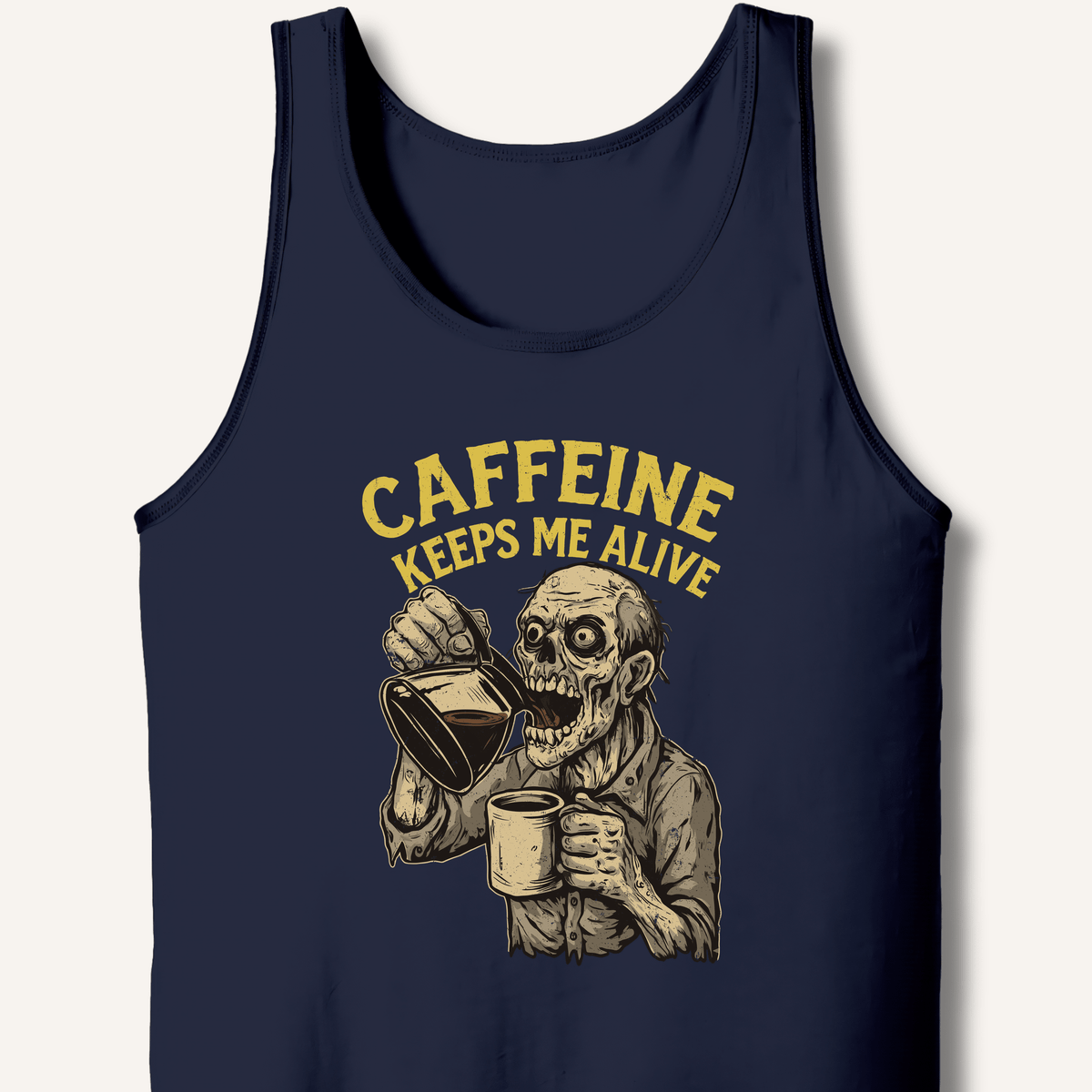 Caffeine Keeps Me Alive Tank - Sip & Shirt