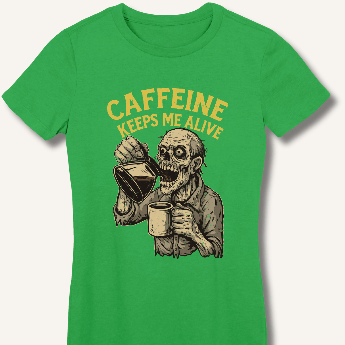 Caffeine Keeps Me Alive Women's Fitted T-Shirt - Sip & Shirt