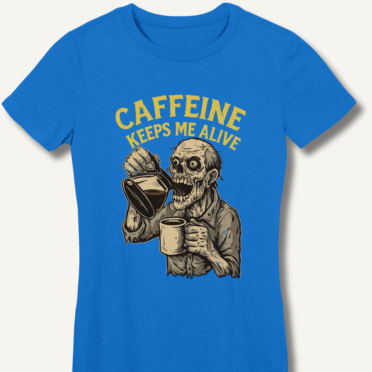 Caffeine Keeps Me Alive Women's Fitted T-Shirt - Sip & Shirt