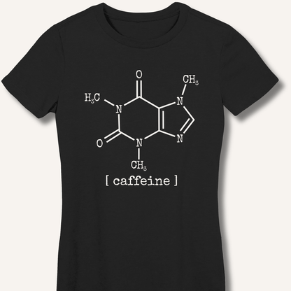 Caffeine Molecule Fitted T-Shirt - Sip & Shirt