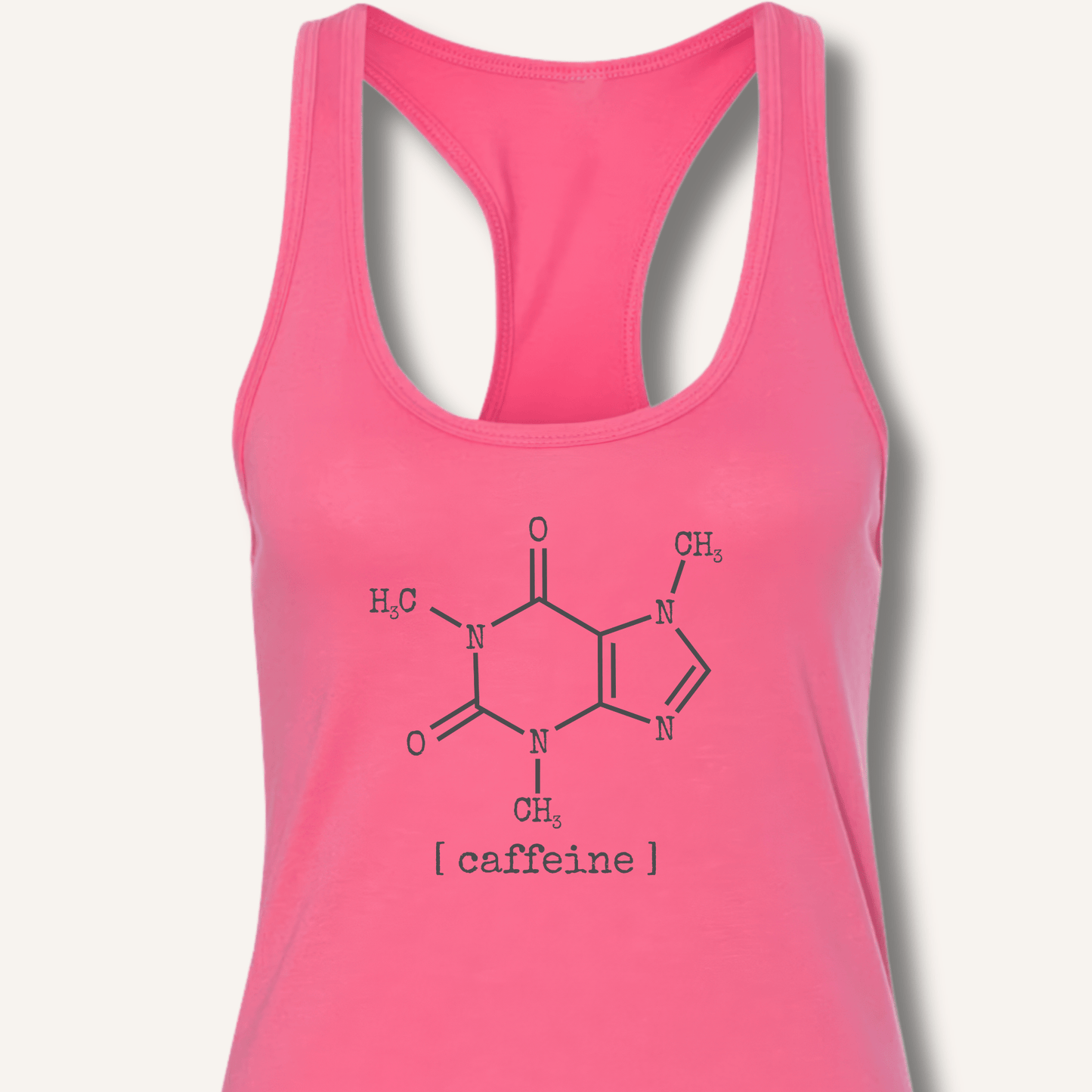 Caffeine Molecule Racerback Tank - Sip & Shirt