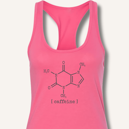 Caffeine Molecule Racerback Tank - Sip & Shirt