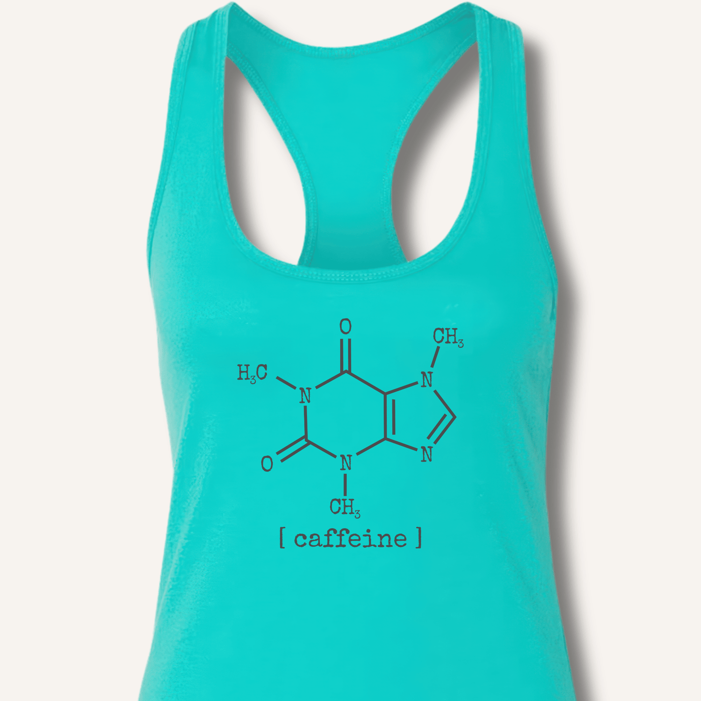 Caffeine Molecule Racerback Tank - Sip & Shirt
