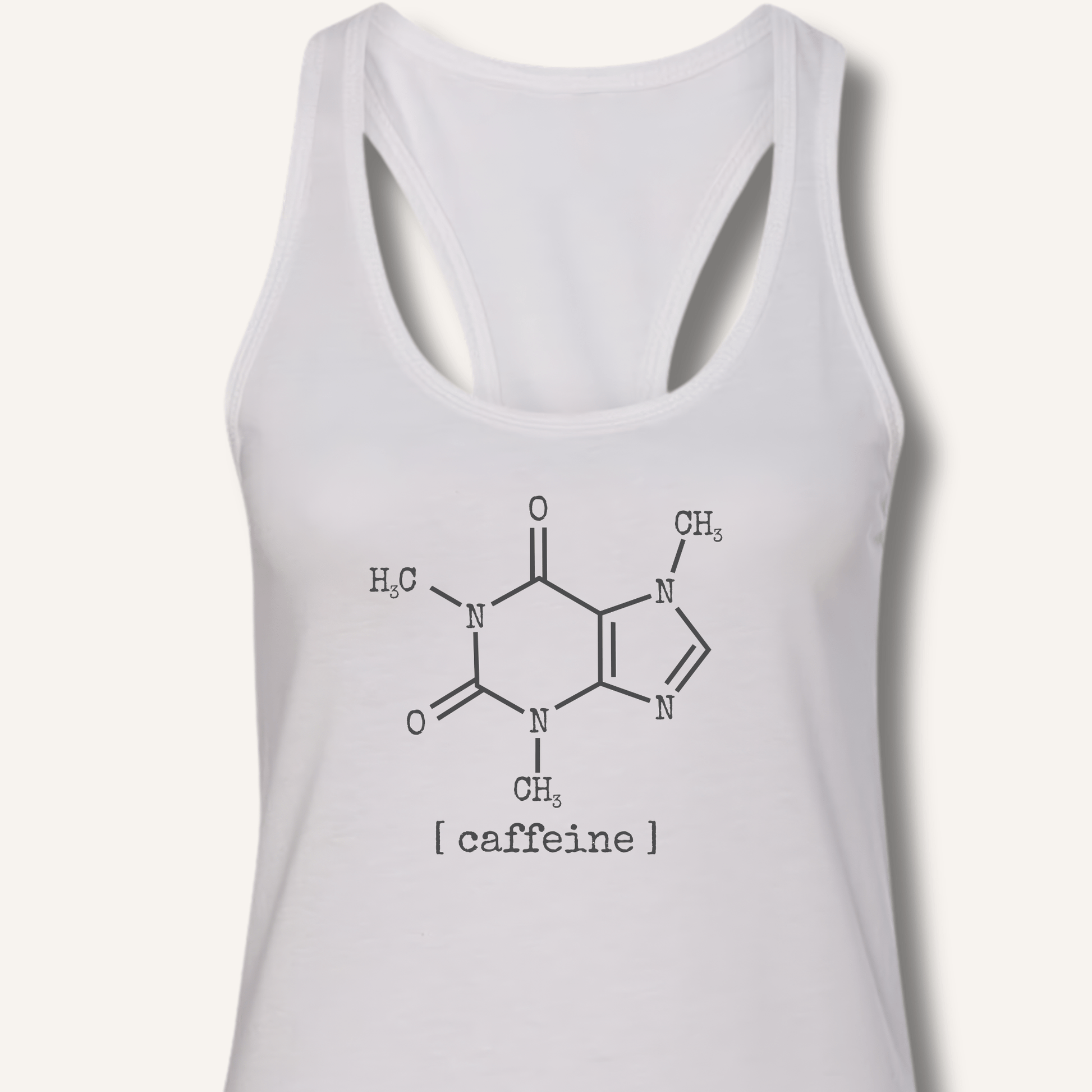 Caffeine Molecule Racerback Tank - Sip & Shirt