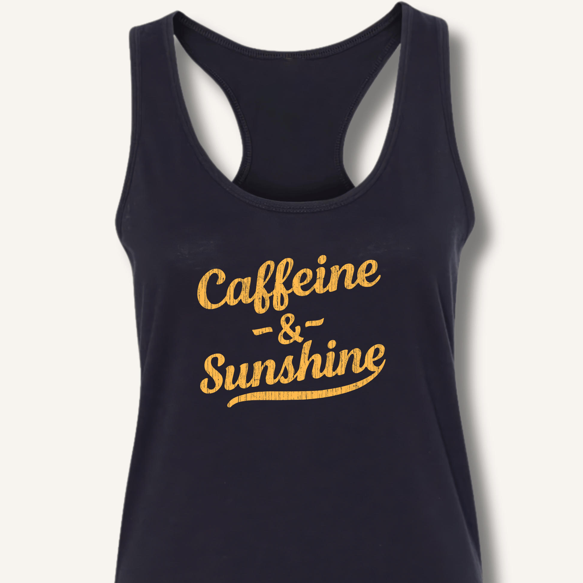 Caffeine & Sunshine Racerback Tank - Sip & Shirt
