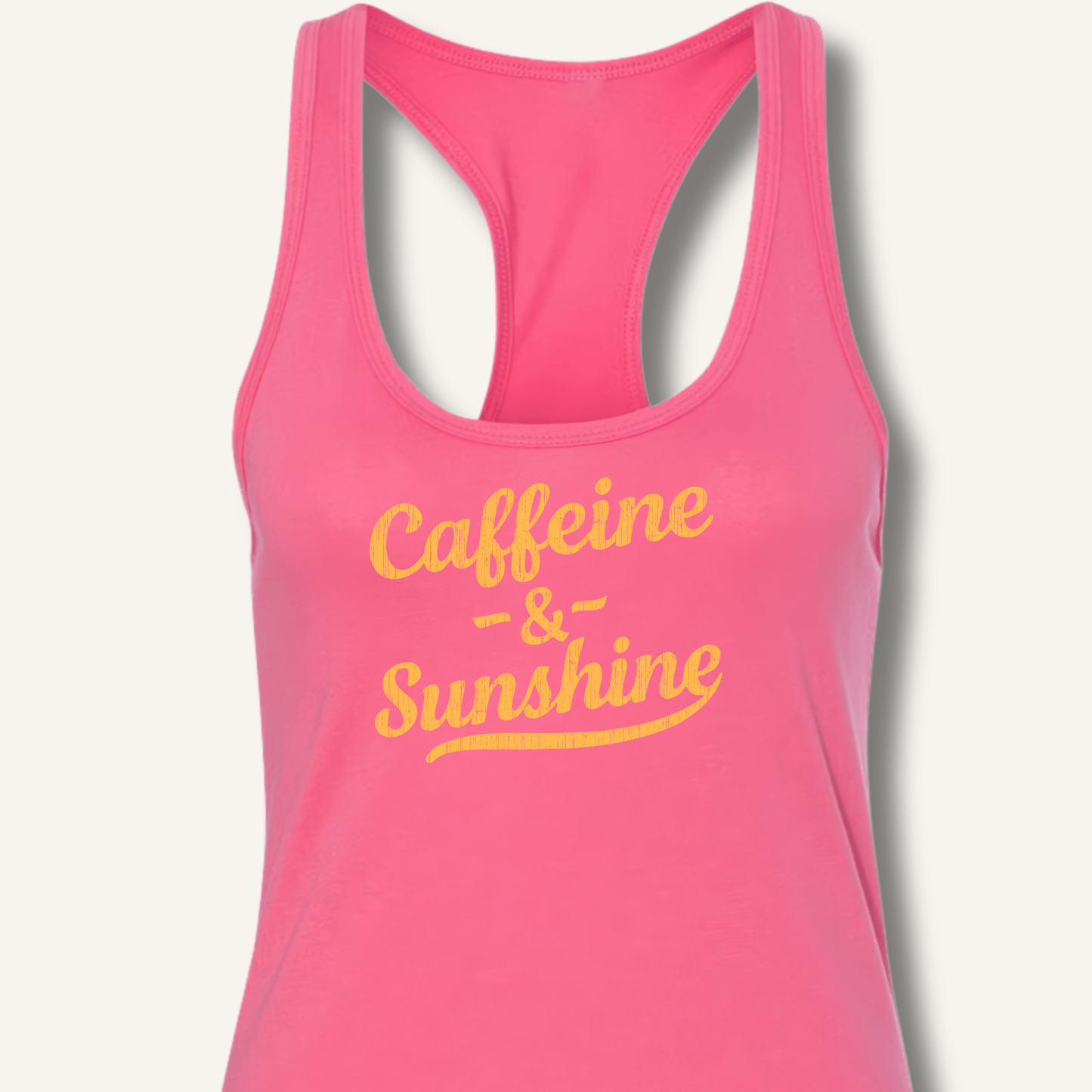 Caffeine & Sunshine Racerback Tank - Sip & Shirt