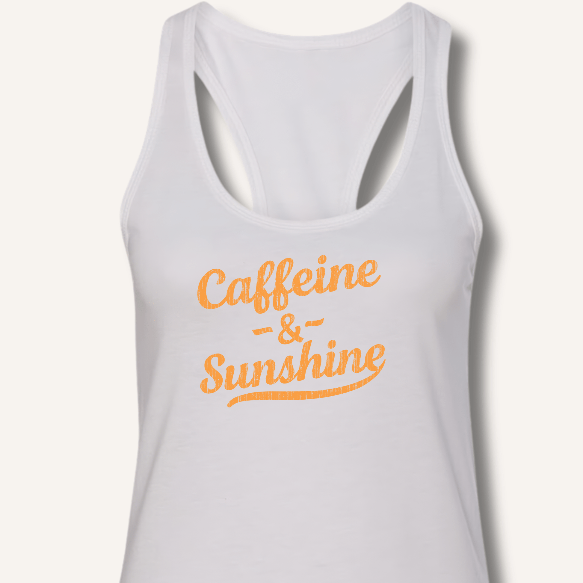 Caffeine & Sunshine Racerback Tank - Sip & Shirt