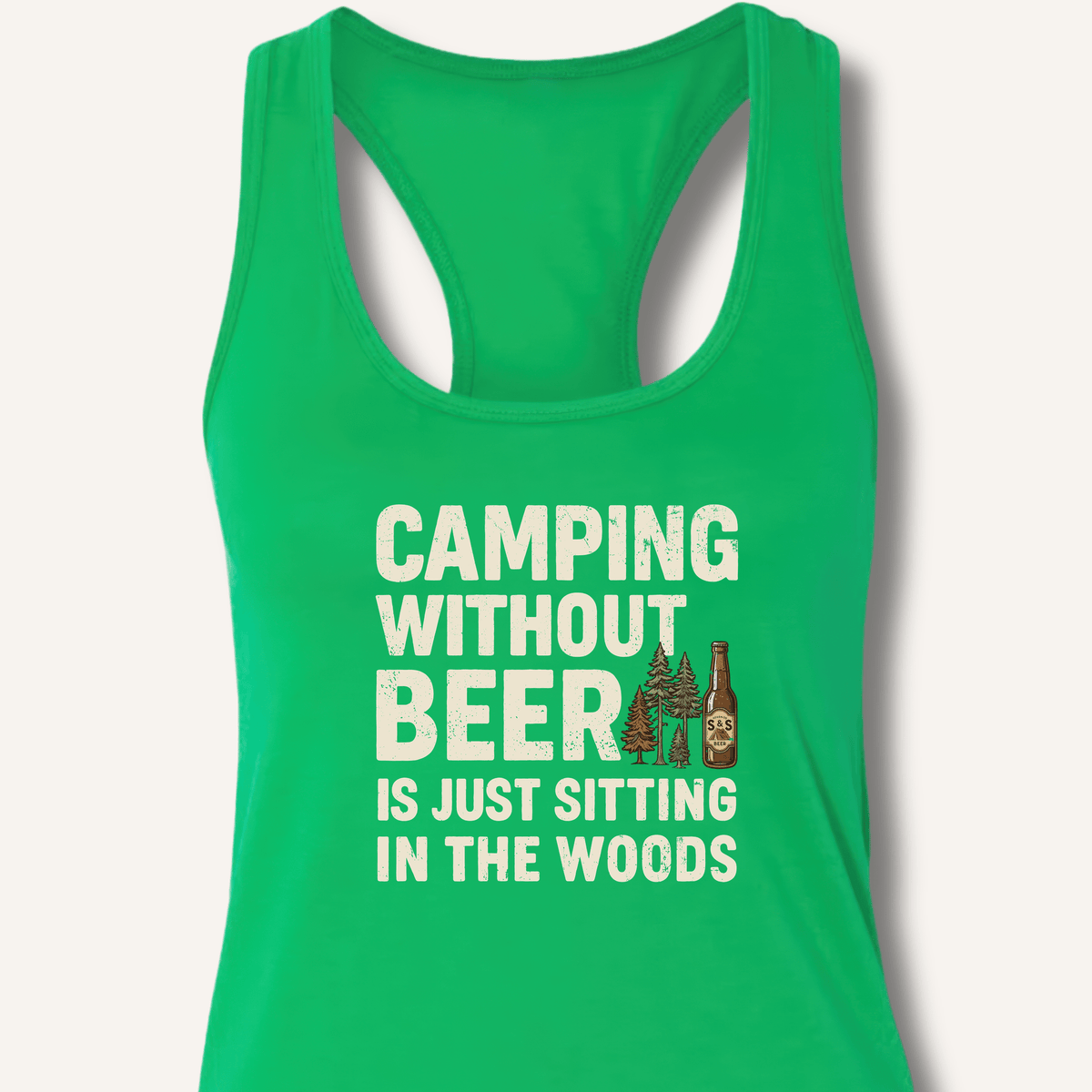 Camping Without Beer Racerback Tank - Sip & Shirt