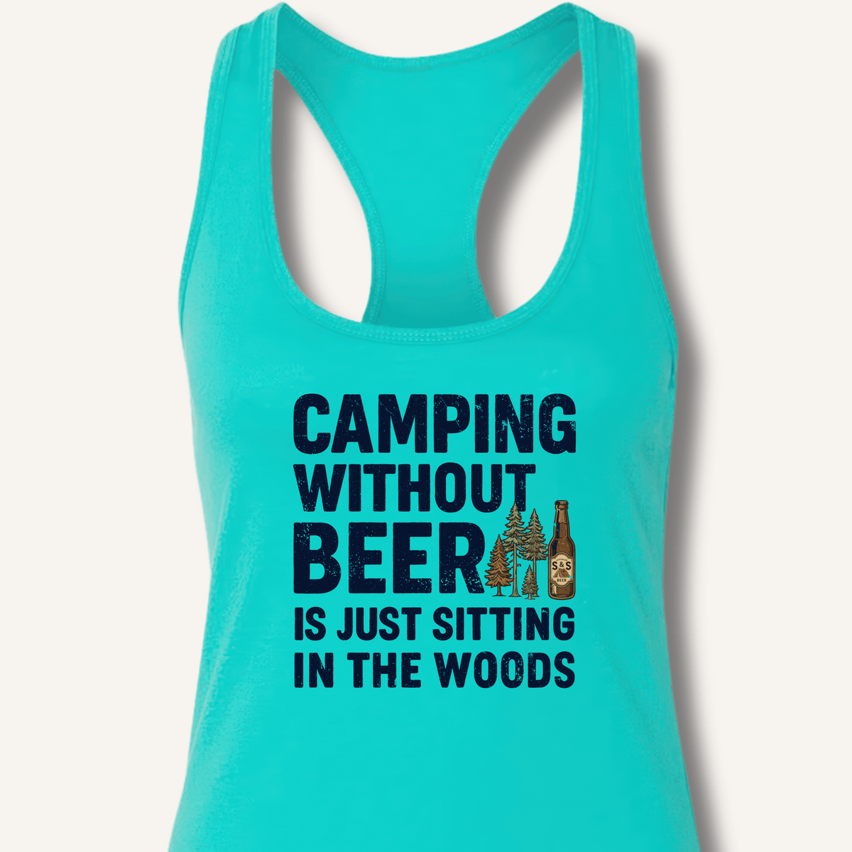 Camping Without Beer Racerback Tank - Sip & Shirt