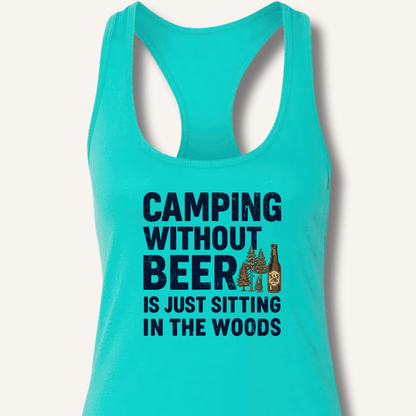 Camping Without Beer Racerback Tank - Sip & Shirt