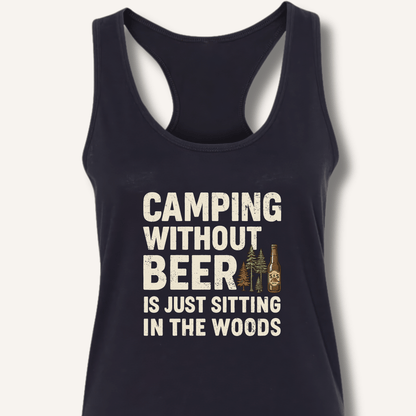 Camping Without Beer Racerback Tank - Sip & Shirt