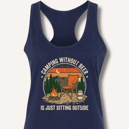 Camping Without Beer Racerback Tank - Sip & Shirt