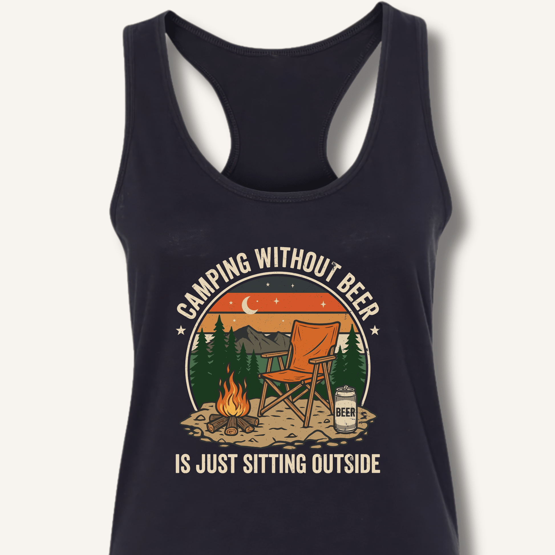 Camping Without Beer Racerback Tank - Sip & Shirt