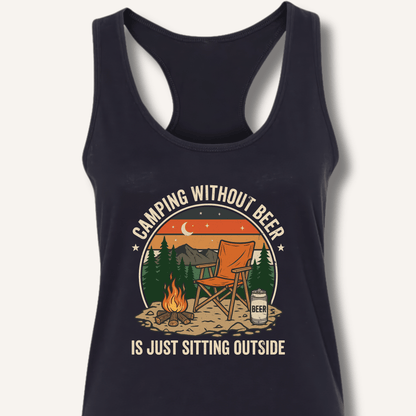 Camping Without Beer Racerback Tank - Sip & Shirt