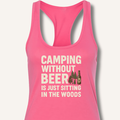 Camping Without Beer Racerback Tank - Sip & Shirt