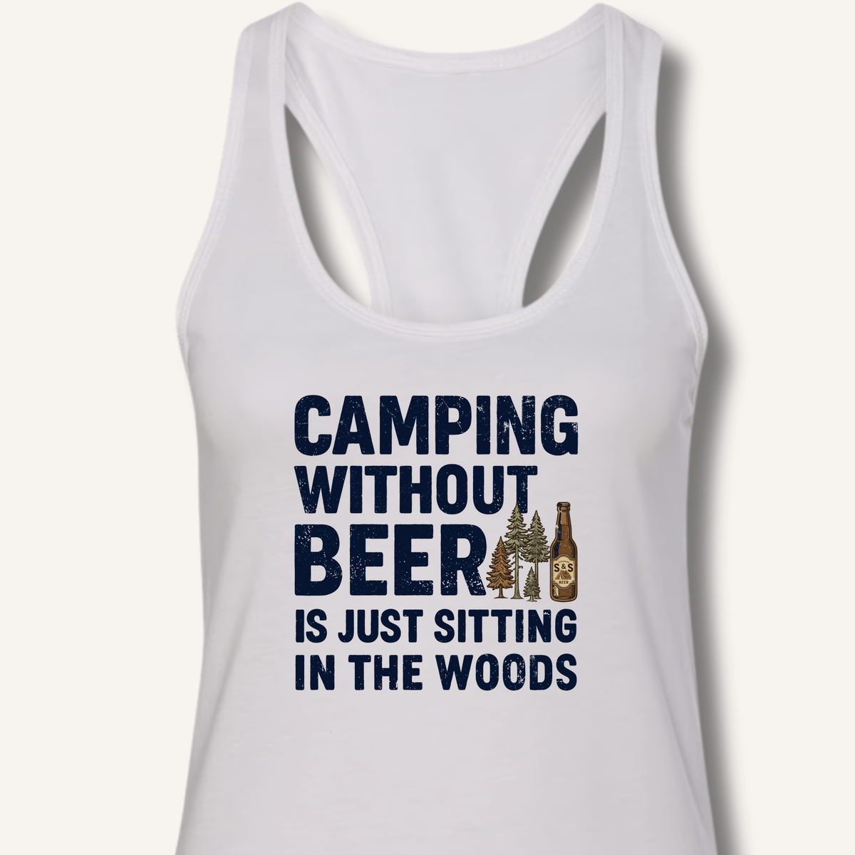 Camping Without Beer Racerback Tank - Sip & Shirt
