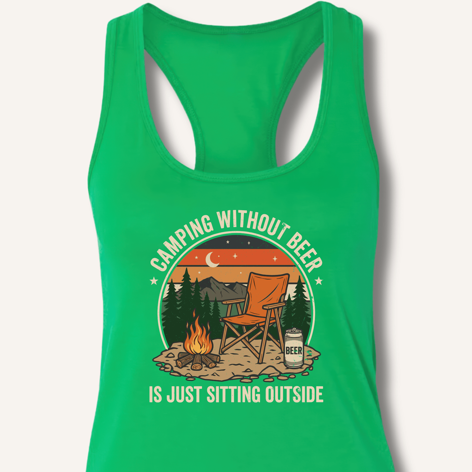 Camping Without Beer Racerback Tank - Sip & Shirt