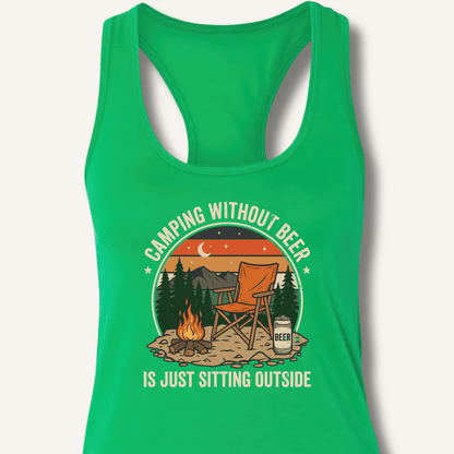 Camping Without Beer Racerback Tank - Sip & Shirt
