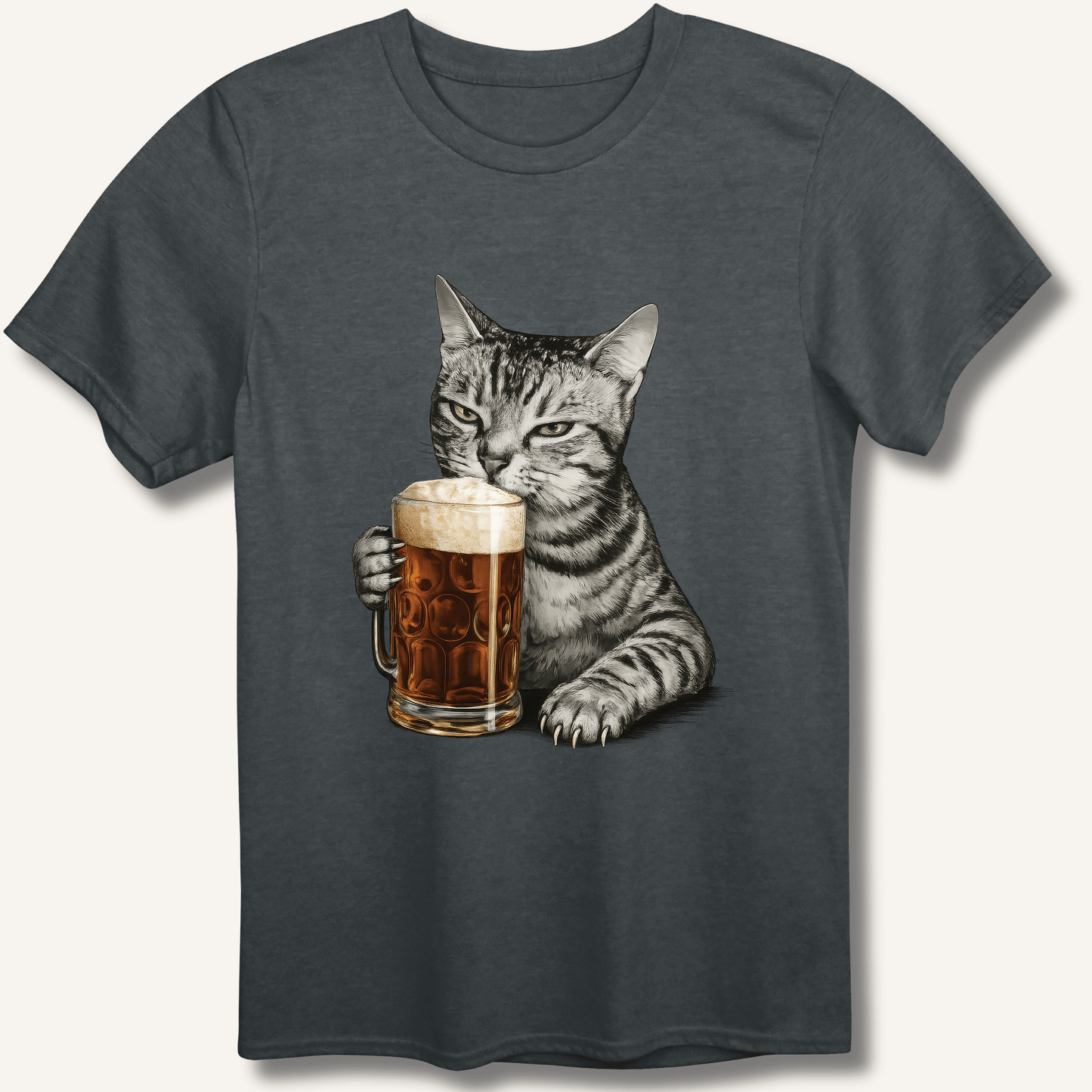 Cat Drinking Beer T-Shirt - Sip & Shirt