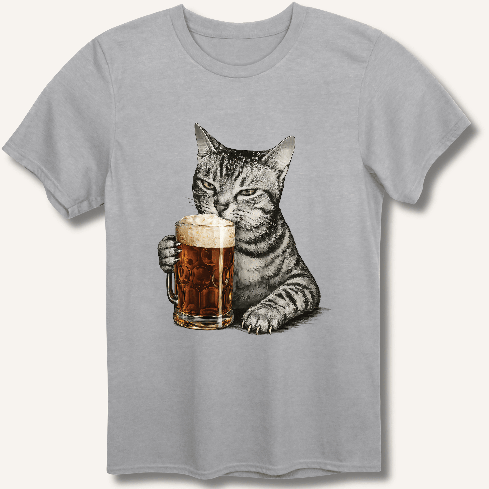Cat Drinking Beer T-Shirt - Sip & Shirt