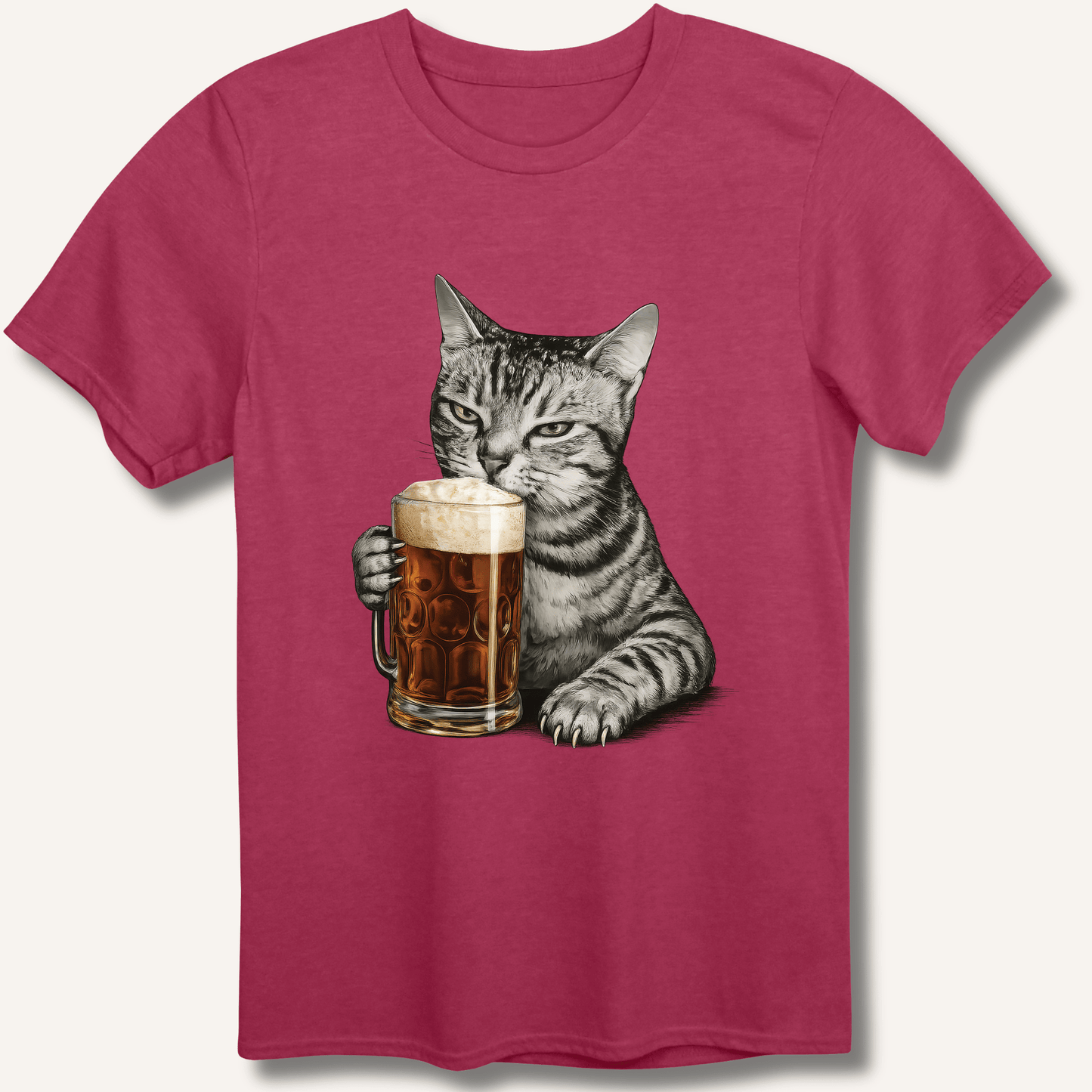 Cat Drinking Beer T-Shirt - Sip & Shirt