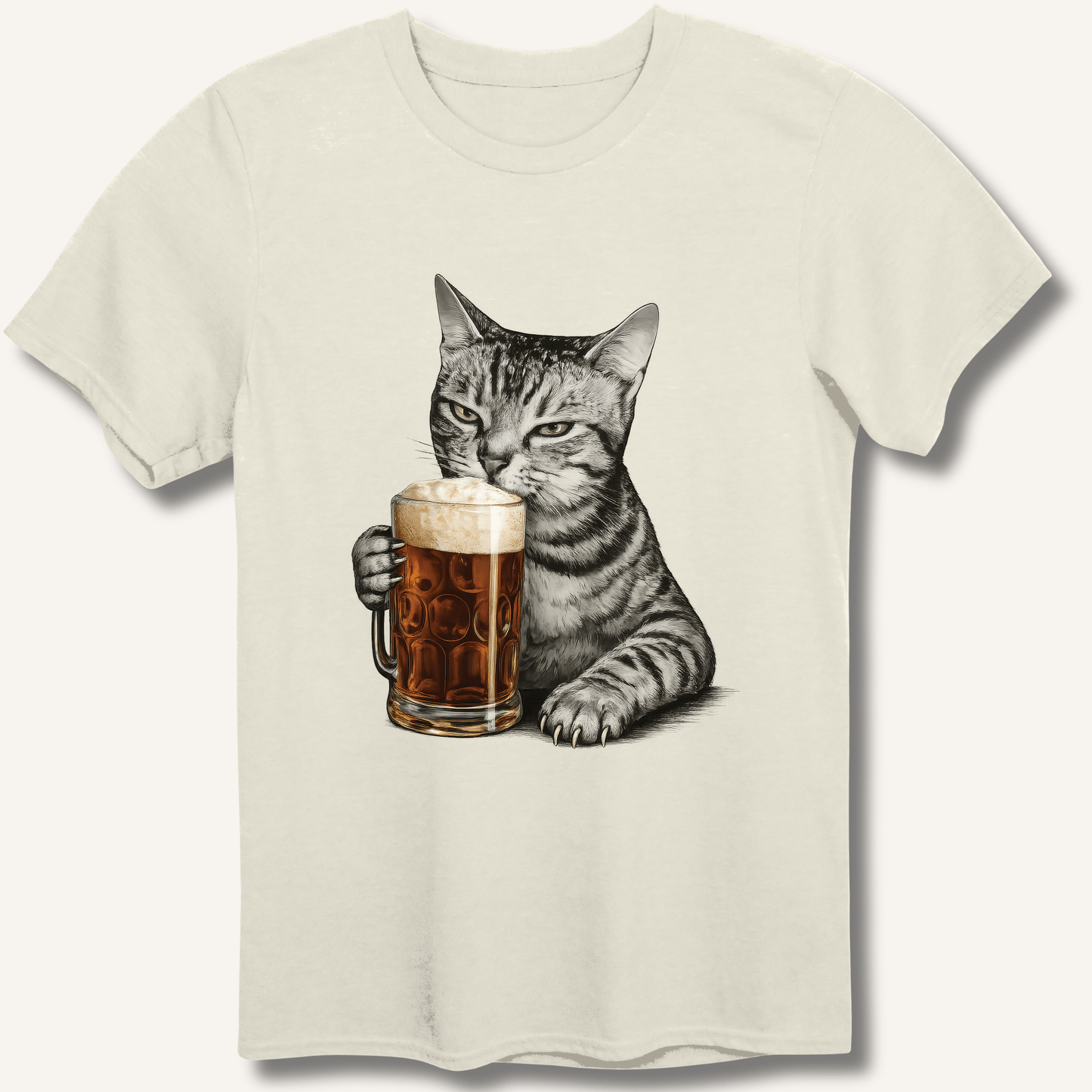 Cat Drinking Beer T-Shirt - Sip & Shirt