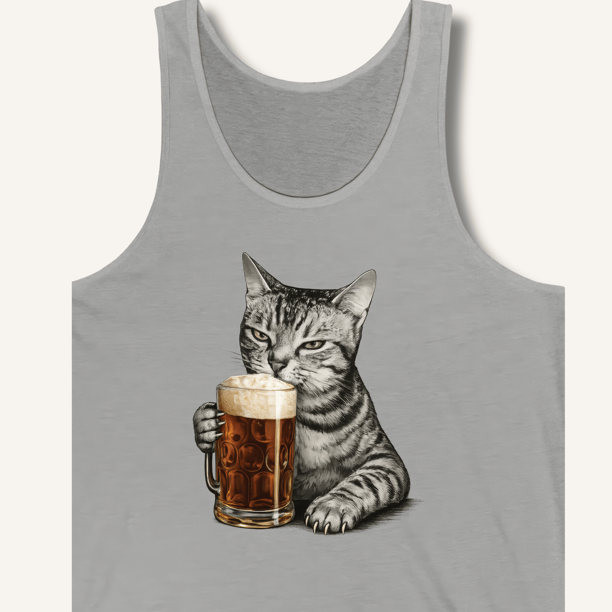 Cat Drinking Beer Tank - Sip & Shirt