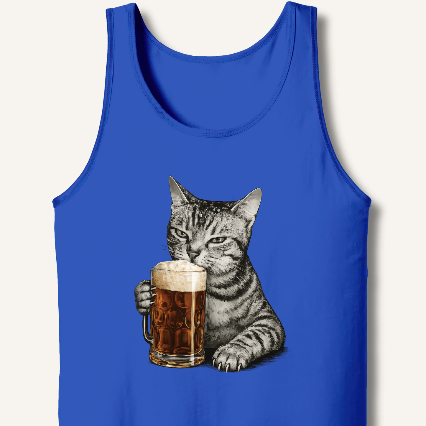 Cat Drinking Beer Tank - Sip & Shirt