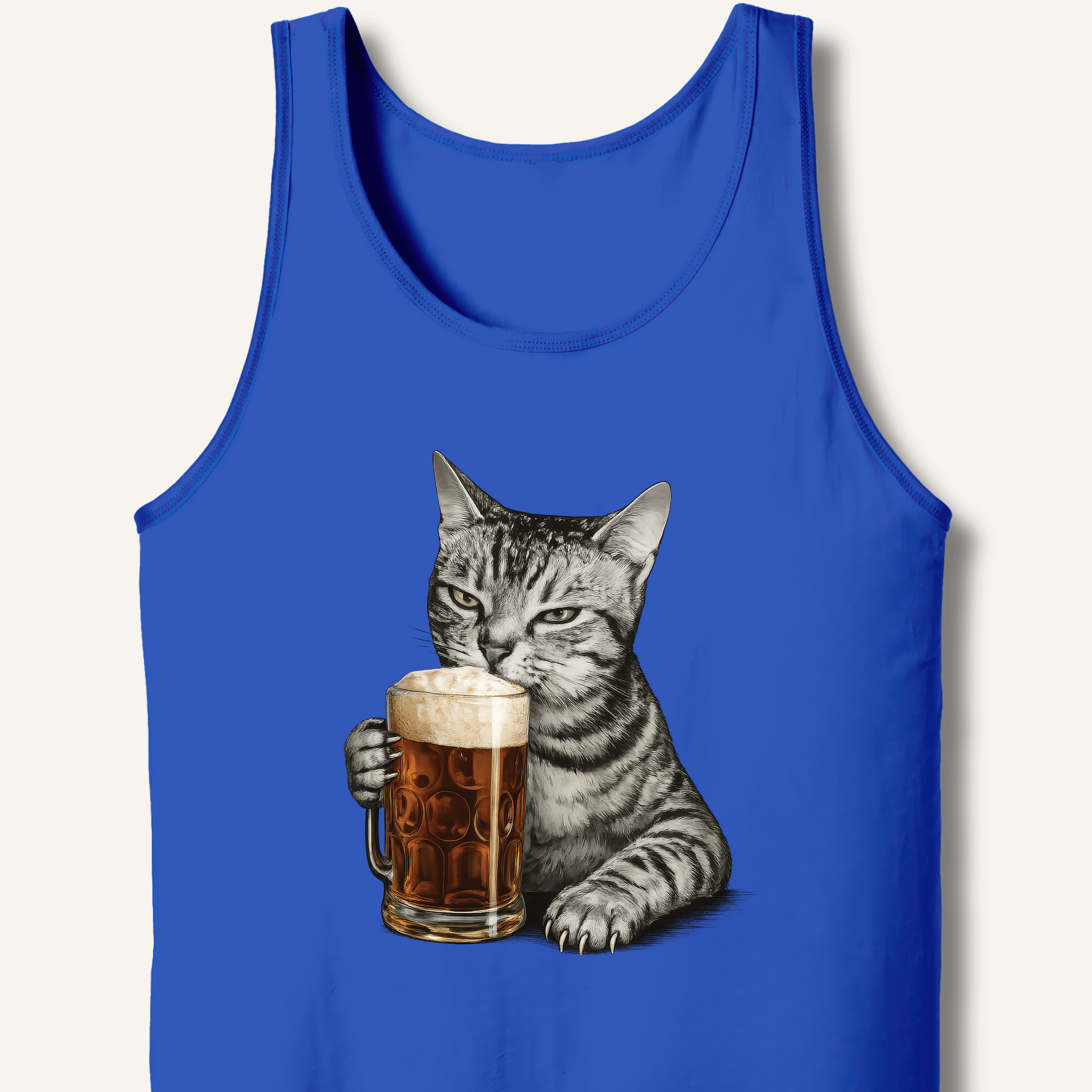 Cat Drinking Beer Tank - Sip & Shirt