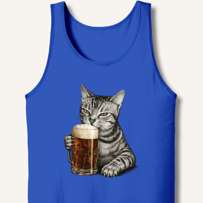 Cat Drinking Beer Tank - Sip & Shirt