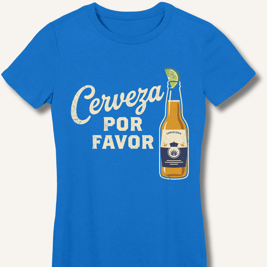 Cerveza Por Favor Fitted T-Shirt - Sip & Shirt