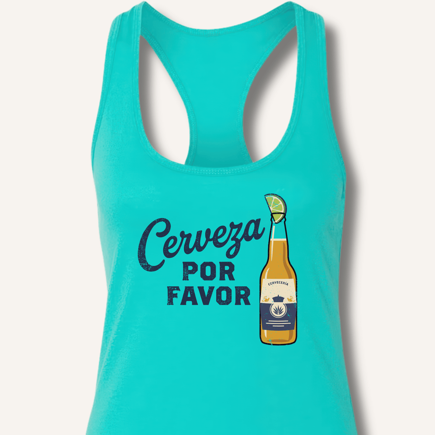 Cerveza Por Favor Racerback Tank - Sip & Shirt