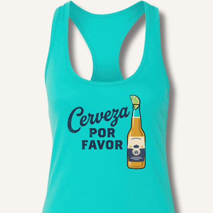 Cerveza Por Favor Racerback Tank - Sip & Shirt