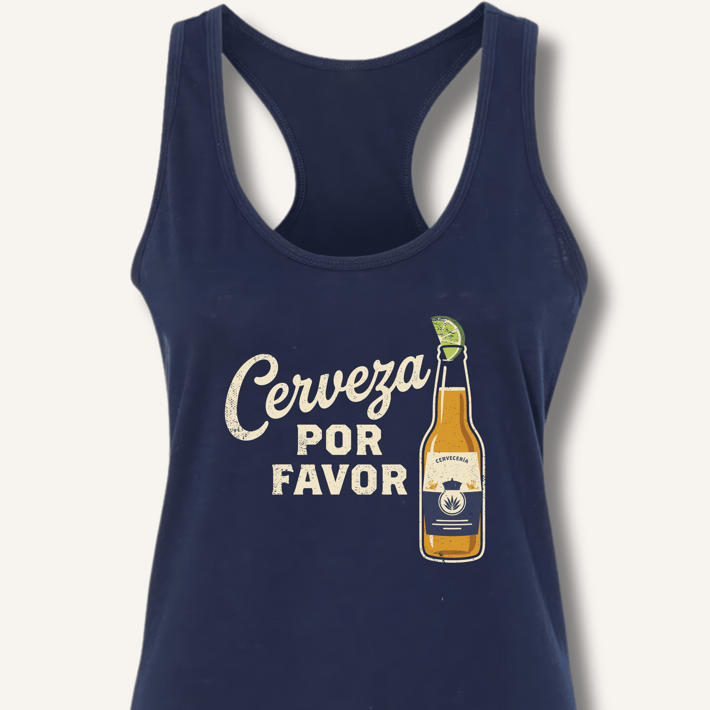 Cerveza Por Favor Racerback Tank - Sip & Shirt