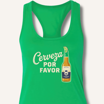 Cerveza Por Favor Racerback Tank - Sip & Shirt