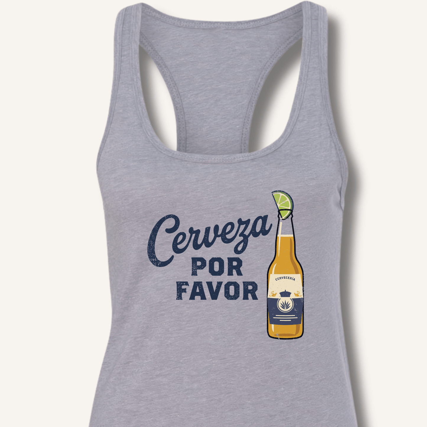 Cerveza Por Favor Racerback Tank - Sip & Shirt
