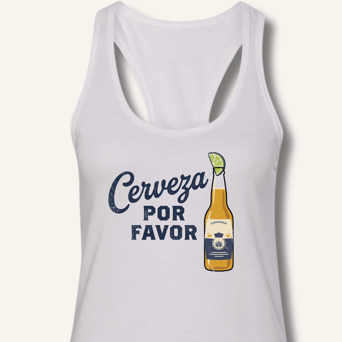 Cerveza Por Favor Racerback Tank - Sip & Shirt