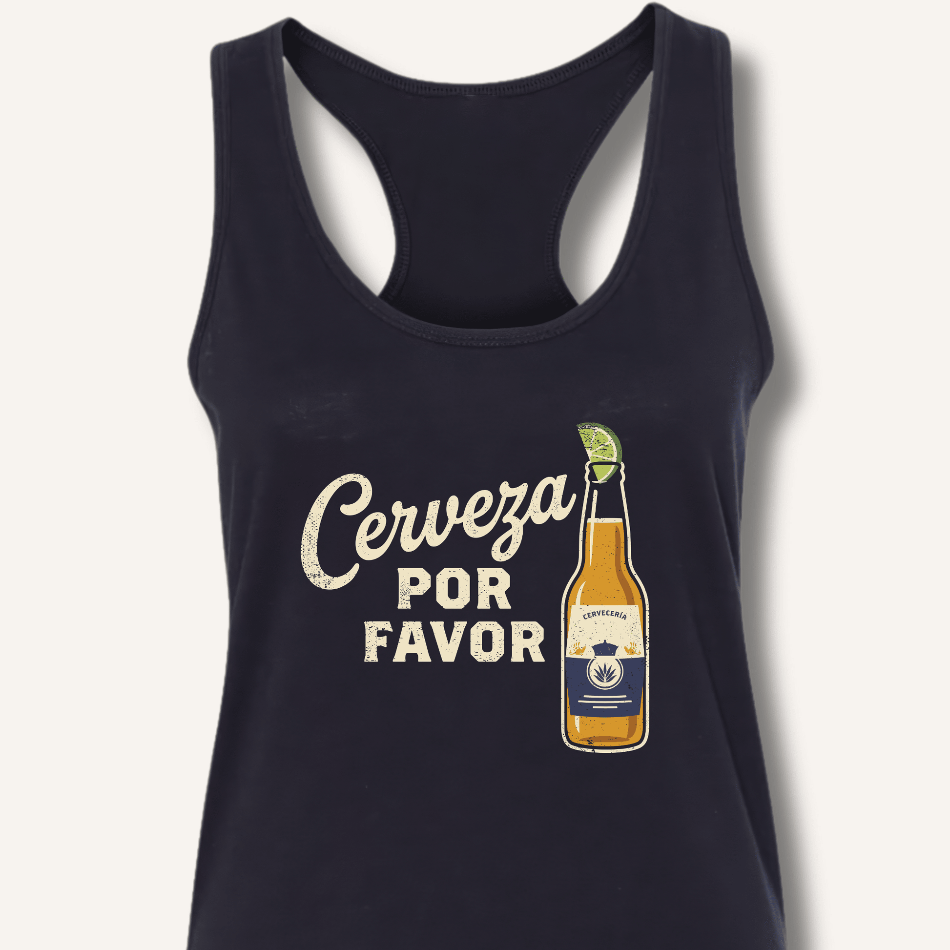 Cerveza Por Favor Racerback Tank - Sip & Shirt