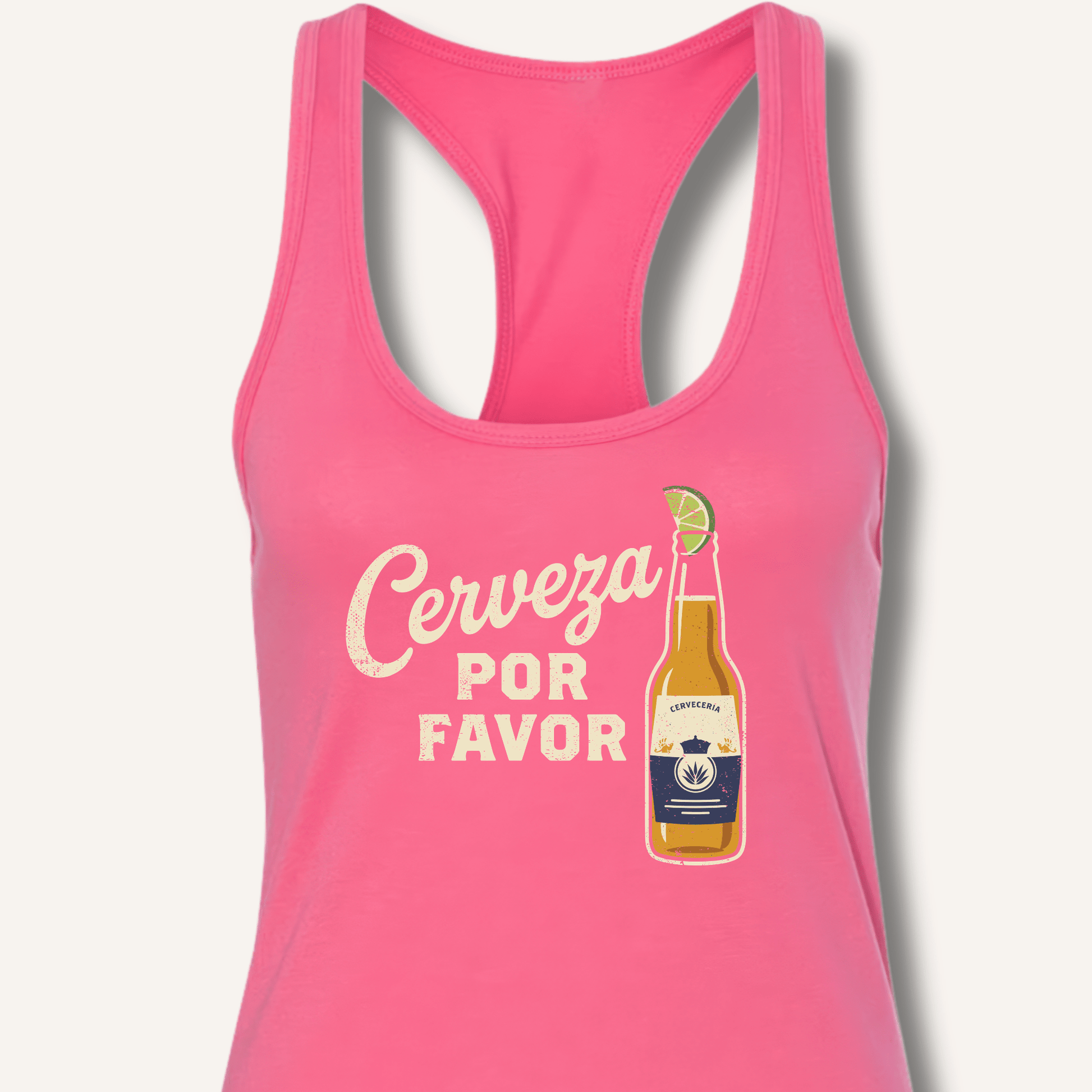 Cerveza Por Favor Racerback Tank - Sip & Shirt
