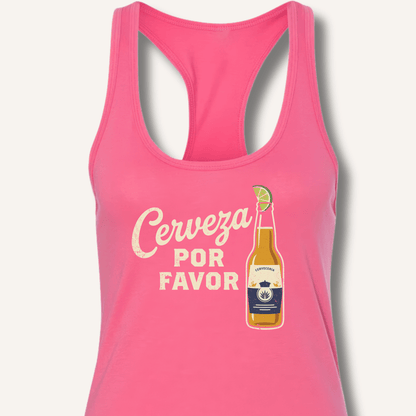 Cerveza Por Favor Racerback Tank - Sip & Shirt