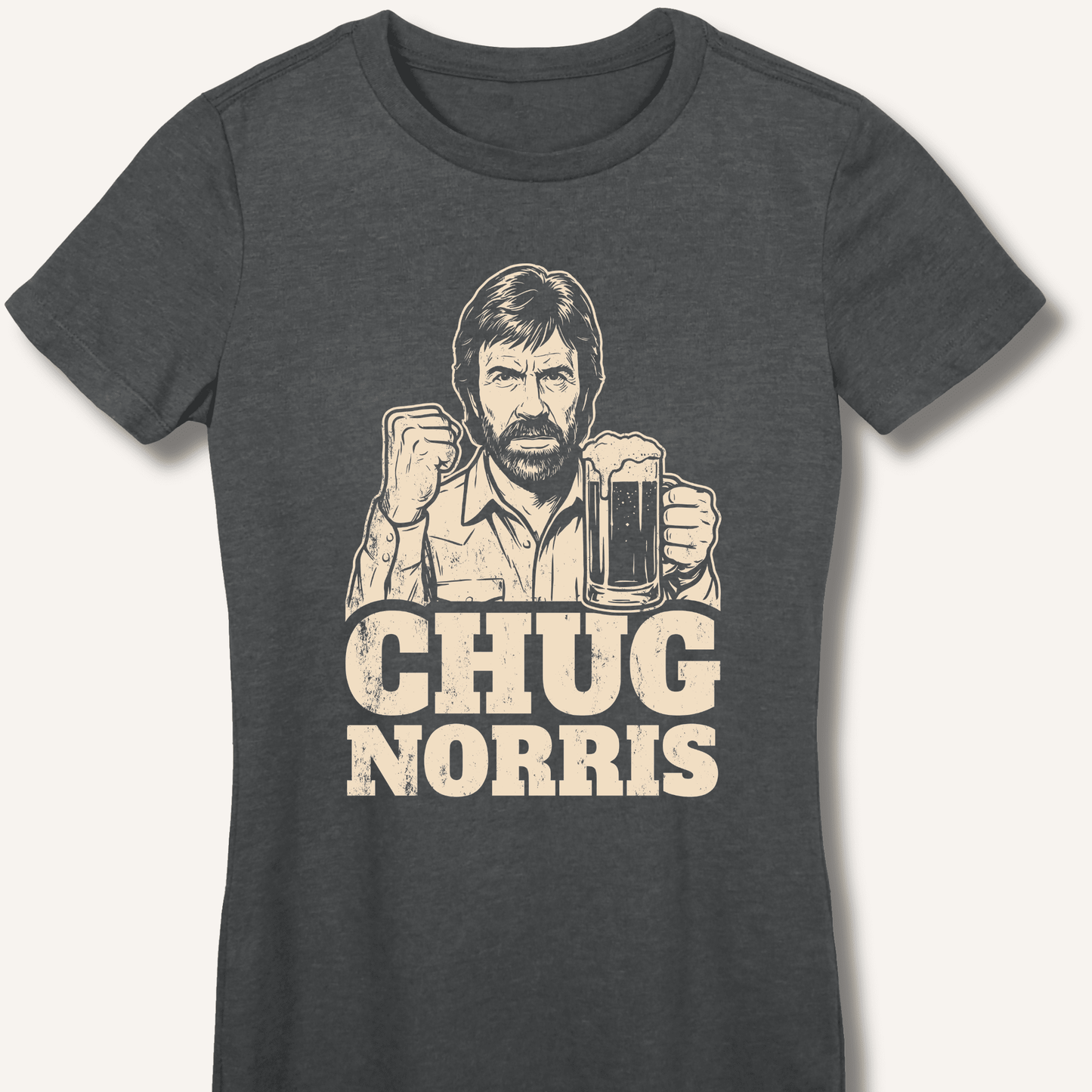 Chug Norris Fitted T-Shirt - Sip & Shirt