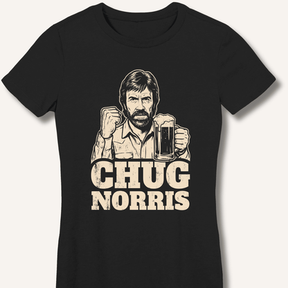 Chug Norris Fitted T-Shirt - Sip & Shirt