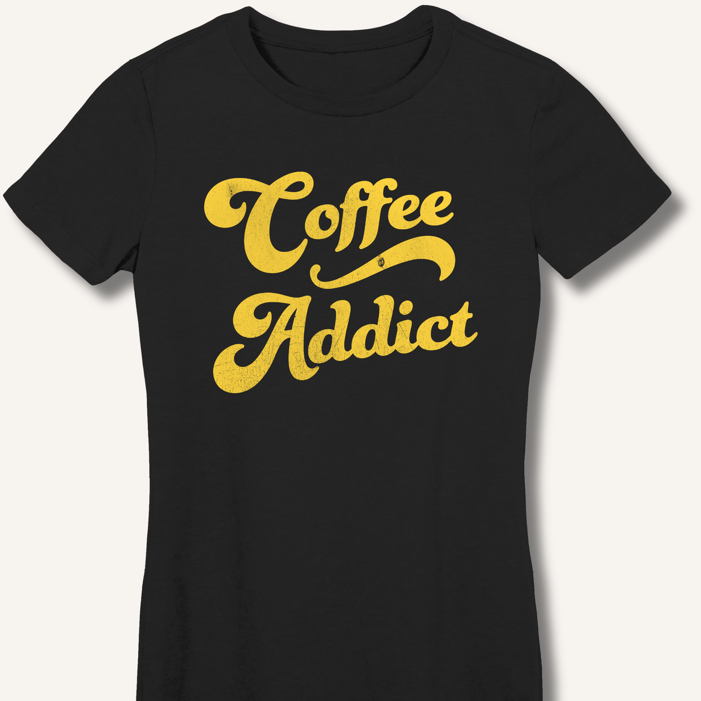 Coffee Addict Fitted T-Shirt - Sip & Shirt