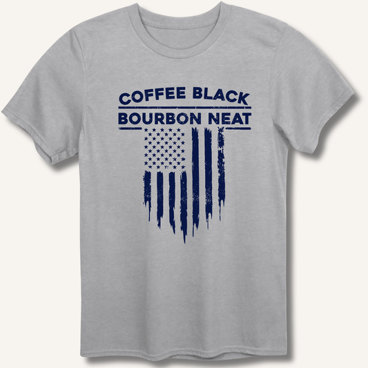Coffee Black Bourbon Neat T-Shirt - Sip & Shirt