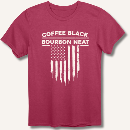 Coffee Black Bourbon Neat T-Shirt - Sip & Shirt