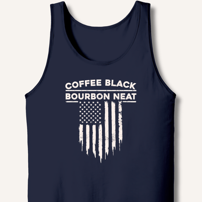 Coffee Black Bourbon Neat Tank - Sip & Shirt
