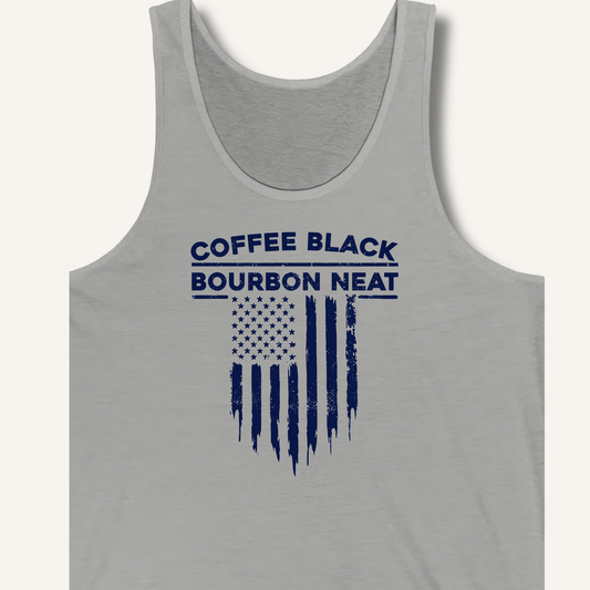 Coffee Black Bourbon Neat Tank - Sip & Shirt