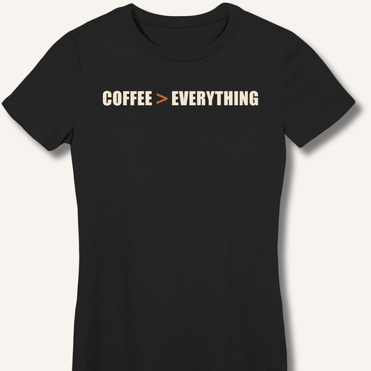 Coffee > Everything Fitted T-Shirt - Sip & Shirt