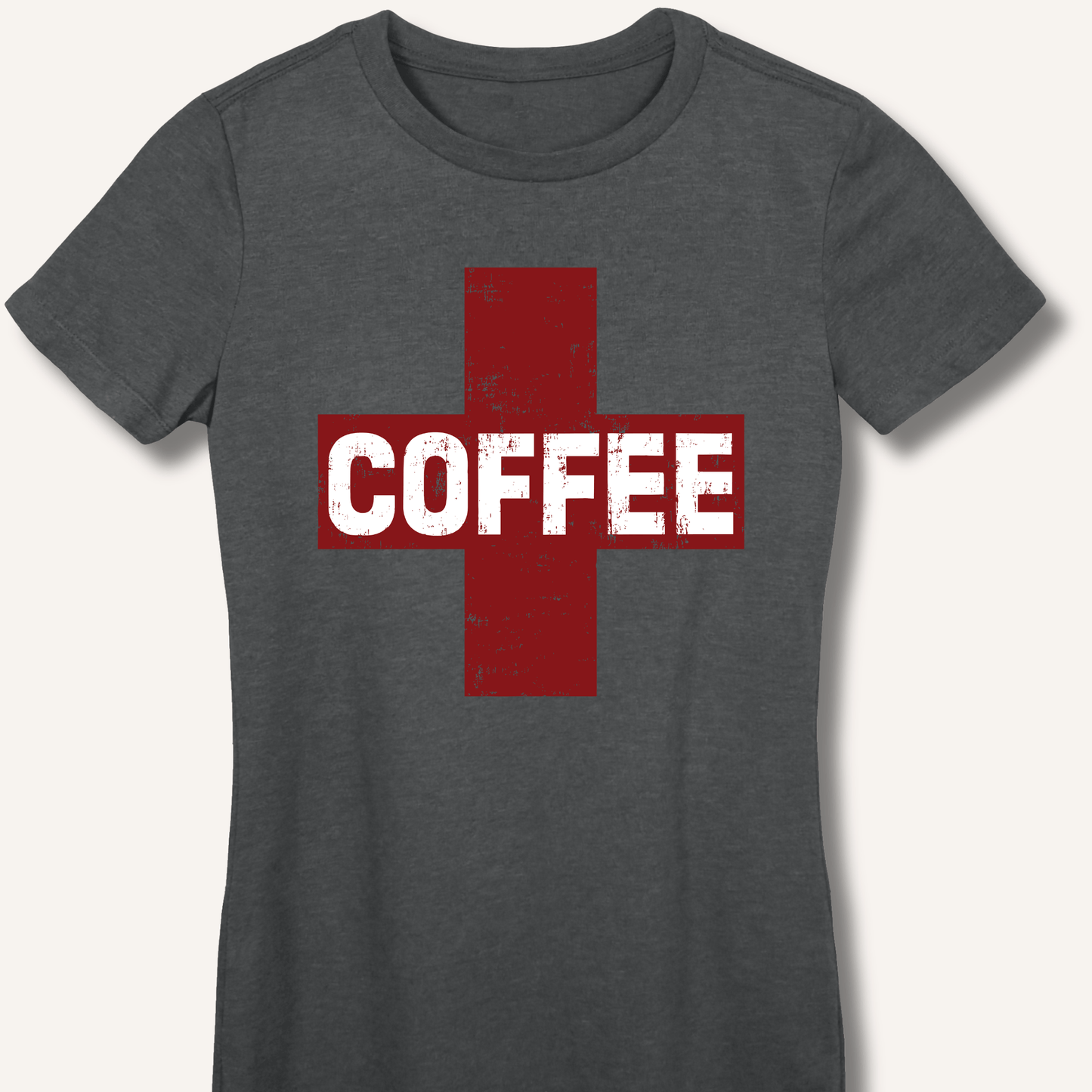 Coffee First Aid Fitted T-Shirt - Sip & Shirt